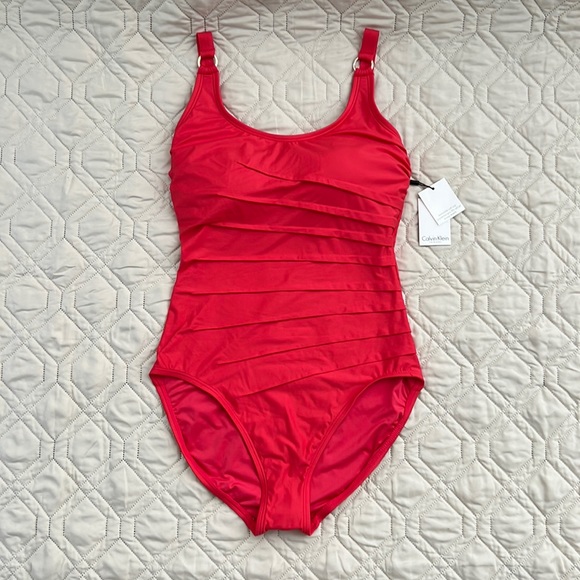 Calvin Klein Swim Calvin Klein Red One Piece Swim Suit Poshmark